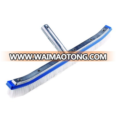 18'' 45cm pool wall Brush,aluminium back curved wall brush, swimming pool accessories P1401