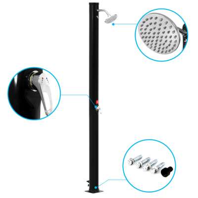 Hot Sale 20L Adjustable Water Temperature 218cm Garden Solar Dusche Shower with Swivel Shower Head